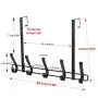 Over The Door Hook, 5 Coat Hooks Door Hanger for Hanging Coats, Hoodies, Hats, Scarves, Purses, Bath Towels, Robes (Black) Over The Door Hook, 5 Coat Hooks Door Hanger for Hanging Coats, Hoodies, Hats, Scarves, Purses, Bath Towels, Robes (Black)