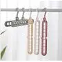 Multilayer Anti Slip Hanger Plastic 9 Hole Windproof Magic Clothes Hanger Space Saving Organizer Fix Holder Storage Rack Buckle 10pcs Random Color