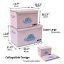 Toy Chest Kids Toy Cube Storage Boxes Large Decorative Storage Bin with Lid for Boys Girls Room