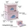 Toy Chest Kids Toy Cube Storage Boxes Large Decorative Storage Bin with Lid for Boys Girls Room