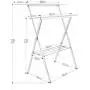 QFFL Clothes Airer, Clothes Drying Rack, Foldable Clothes Drying Rack， Space Saving Retractable Rack Hanger Heavy Duty with 1-Tier Garment Rack 3 Colors Hangers (Color : Gold)