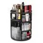 Syntus 360 Rotating Makeup Organizer, DIY Adjustable Bathroom Makeup Carousel Spinning Holder Rack, Large Capacity Cosmetics Storage Boxes Vanity Shelf Countertop, Fits Makeup Brushes, Lipsticks, Black
