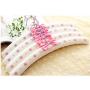 10pcs Random Color Pink Purple Fabric Padded Clothes Hanger for Shirt Dress, Lovely Princess Flower Bow-tie Wedding Dress Hanger Rack