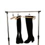 meqution Wood Pants Skirt Hanger,Natural Solid Wooden Collection Slack Hangers with Anti-Rust Hook for Skirts, Pants, Jeans, Slacks, Shorts,Natural Finish(Set of 8)