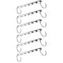 Whitelotous 6PCS Metal Clothes Hanger Rack Clothing Hook Space Saver Organizer Set