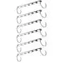 Whitelotous 6PCS Metal Clothes Hanger Rack Clothing Hook Space Saver Organizer Set