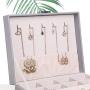 goldwheat Two-Layer Leather Jewelry Boxes Watch Case Earring Organizer Jewelry Display Storage Box