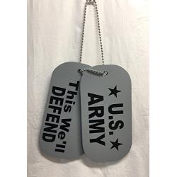 Replica Military Dog Tags - U.S. ARMY, This Well DEFEND - Retirement Gift - Wall Plaque - USA - Wall Hanger - Veteran Decor