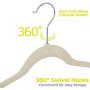 Nova Microdermabrasion No-Slip Velvet Hangers -100 Pack Suit Clothes Hanger Hook Ultra Thin for Shirts Coat, Suit - Space Saving Swivel 360 Degree Beige