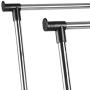 Genuine store Garment Racks, Double Rail Adjustable Rolling Clothing Laundry Rack - Heavy Duty Clothes Hangers with Wheels - Easy to Assemble