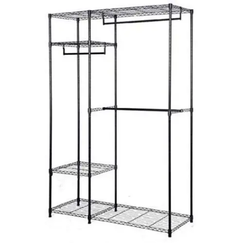 PNPGlobal 48&quotx18&quotx71" Closet Organizer Garment Rack Portable Clothes Hanger Home Shelf