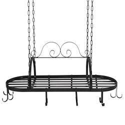 Iron Hanging Pot Holder Pan Hanger Kitchen Storage Utility Cookware Hook Rack
