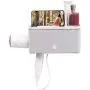 Wall-mounted hair dryer rack, non-drilled self-adhesive hair dryer storage rack compatible with most hair dryers (gray) styling tool storage basket, cosmetic storage box, mobile phone holde Wall-mounted hair dryer rack, non-drilled self-adhesive hair dryer storage rack compatible with most hair dryers (gray) styling tool storage basket, cosmetic storage box, mobile phone holde