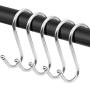 12 Pack Heavy Duty S Shaped Hanging Hooks Stainless Steel S Hooks Rust Resistant S Shaped Hooks for Kitchen, Bathroom, Garden, Pan, Bags, Jeans