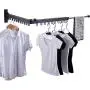 Bakala Wall Mounted Space-Saver, Clothes Drying Rack, Retractable Fold Away Clothes Dry Racks, Easy to Install Design, Balcony, Mudroom, Bedroom, PoolArea(Black)