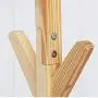 LLDDP Coat Hooks Hat Clothes Stand Multifunctional Coat Racks Free Standing Coat Rack Stand Pine Wood Tree-Shaped Display Coat Hat Hanger With 4 Tiers 8 Hooks And Solid Feet Organizer For Clothes Scar