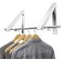 Maddott Indoor/Outdoor Wall Mounted Folding Clothes Drying Rack- Clothes Hanger -Aluminum Folding Clothes Hanger Hanging on Bathroom,Bedroom Balcony and Laundry,Home Storage Organizer (2 Pack) 80cm
