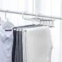 XUROM Hanger Pack of 2 Clothes Pants Hangers 5 Layers Stainless Steel Pant Slack Hangers Closet Storage Organizer for Pants Jeans Scarf Hanging Space Saving Hangers for Dresses Trousers XUROM Hanger Pack of 2 Clothes Pants Hangers 5 Layers Stainless Steel Pant Slack Hangers Closet Storage Organizer for Pants Jeans Scarf Hanging Space Saving Hangers for Dresses Trousers