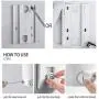 Jolitac Adjustable Retractable Clothesline Whole Stainless Steel, 13.8 Feet Rope Pull Head Wall Mount Hotel Style Arc Clothes Dryer Line Polished Finish (Whole Stainless Steel) …