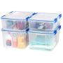 Ziploc WeatherShield 26.5 and 44 Quart Storage Box, 4 Pack, Clear