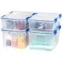 Ziploc WeatherShield 26.5 and 44 Quart Storage Box, 4 Pack, Clear