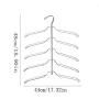 HJYPYJ Magic Hanger,Five Storage Multifunction Magical Hangers,Household Stainless Steel + Sponge Hanger,Space-Saving Organizer Hangers, Strong Bearing Capacity/White / 5 pcs