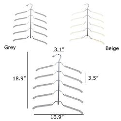 In kds Space Saver Hangers Wardrobe Clothes Closet Stainless Steel Magic Storage Organizer Random Clour 2pcs