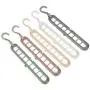 10pcs Creative 3D Space Saving Hanger Magic Clothes Hanger 9Hole Towel Hook Closet Organizer Storage Rack Color Random 10pcs Creative 3D Space Saving Hanger Magic Clothes Hanger 9Hole Towel Hook Closet Organizer Storage Rack Color Random