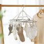 HJYPYJ Magic Hanger,Multi-Clip Windproof Magical Hangers,Detachable PP Hanger,Space-Saving Organizer Hangers, Not Easily Deformed/Gray / 55x34x26cm