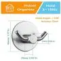 Jekoo Double Prong Robe Hooks, Heavy Duty Coat Hook Retro Cloth Hanger Stainless Steel, Ultra Strong Waterproof Wall Hanger for Keys, Bags, Coat, Towel, Umbrellas on Bathroom Kitchen Shower - 4 Packs
