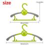 Andux Land 20pcs Adjustable Kids Children Baby Toddlers Adults Hangers Clothes Coat Hangers Plastic Non-Slip Telescopic ETSSYJ-01 (Green)