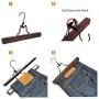 JS HANGER Skirt Hangers Non-Slip Wooden Collection Slack Hangers, Retro Finish, 12-Pack JS HANGER Skirt Hangers Non-Slip Wooden Collection Slack Hangers, Retro Finish, 12-Pack