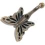 FidgetGear Antique Butterfly Coat Robe Hook Wall Mounted Door Clothes Towel Single Hanger