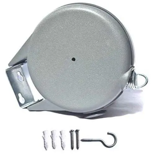 Retractable Clothesline - Portable Heavy Duty Indoor and Outdoor Single Clothes Drying Rack - 40 Feet PVC Retracting Clothes Line with Wall Mount Hang The Wet Dry Clothing Laundry - Easy Installation Retractable Clothesline - Portable Heavy Duty Indoor and Outdoor Single Clothes Drying Rack - 40 Feet PVC Retracting Clothes Line with Wall Mount Hang The Wet Dry Clothing Laundry - Easy Installation
