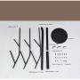 COAT RACK Vertical Metal Branch Shape with Small Disc Clothes Hanger (Color : Black)