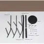COAT RACK Vertical Metal Branch Shape with Small Disc Clothes Hanger (Color : Black)