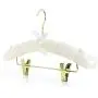 HANGERWORLD 5 Ivory 17inch Satin Padded Pants Skirt Bar Clip Wedding Clothes Coat Hangers HANGERWORLD 5 Ivory 17inch Satin Padded Pants Skirt Bar Clip Wedding Clothes Coat Hangers