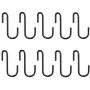 BfyBest 10 Pack Heavy Duty S Hooks Black S Shaped Hooks Hanging Hangers Hooks for Kitchen, Bathroom, Bedroom and Office: Pan, Pot, Coat, Bag, Plants (10 Pack/S Hook/Black/3.54 inch)
