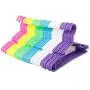 Adaap 10 Pcs Color Plastic Childrens Hangers Non-Slip Storage Clothes Save Space and Durable 27×15cm