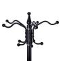 Chenway Desk Clothes Coat Rack Floor Hanger Simple Coat Rack for Bedroom Hanging Coat Hat Hanger Living Room Shelf 40x40x175cm Black [Ship from USA Directly] (B)
