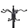 Chenway Desk Clothes Coat Rack Floor Hanger Simple Coat Rack for Bedroom Hanging Coat Hat Hanger Living Room Shelf 40x40x175cm Black [Ship from USA Directly] (B)