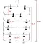 Homend 6 Tier Skirt Hangers Foldable Pants Hangers Closet Organizer Stainless Steel Fold up Space Saving Hangers (3 Pack)