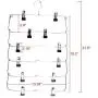 Homend 6 Tier Skirt Hangers Foldable Pants Hangers Closet Organizer Stainless Steel Fold up Space Saving Hangers (3 Pack)