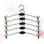 Cabilock Clothes Hanger 10pcs Black Metal Hanger Non-Slip Underwear Rack Underpants Clips for Shop Clothing Store