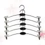 Cabilock Clothes Hanger 10pcs Black Metal Hanger Non-Slip Underwear Rack Underpants Clips for Shop Clothing Store
