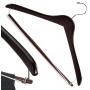 HANGERWORLD 10 Mahogany 17inch Wooden Wishboned Top Suit Coat Garment Clothes Hangers Locking Pants Bar. HANGERWORLD 10 Mahogany 17inch Wooden Wishboned Top Suit Coat Garment Clothes Hangers Locking Pants Bar.