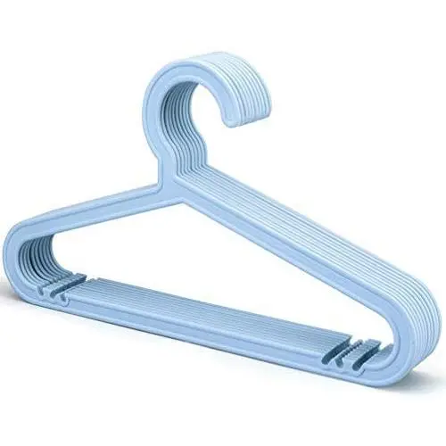 RYYAIYL Super Value 20 Pack Plastic Hangers, Durable Clothes Hangers with Non-Slip Pads, Space Saving Easy Slide Organizer for Bedroom Closet Wardrobe, Great for Shirts, Pants, Scarves/16.3x9.3inches