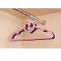 elegantstunning 10Pcs Multifunctional Loving Heart Clothes Hanger for Adults Kids Pink