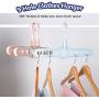 Genenic Multifunction Household Home & Living 360° Rotate Storage Racks Foldable Hanger Drying Rack 9 Hole Clothes Hanger(Blue)