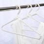 JTKDL 10 Packs White Faux Pearl Bow Clothes Hangers Hook for Adult Bowknot Traceless Holder